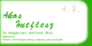 akos hutflesz business card