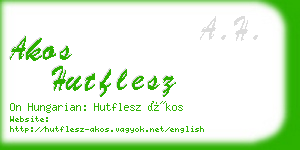 akos hutflesz business card